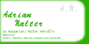 adrian malter business card